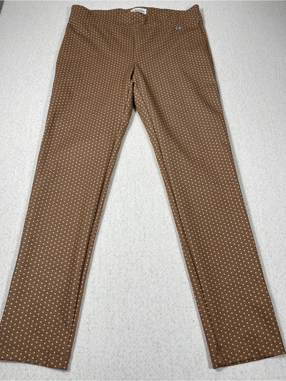 Calvin Klein Pull On Pants Career Casual Polka Dot Medium. SKU#0408